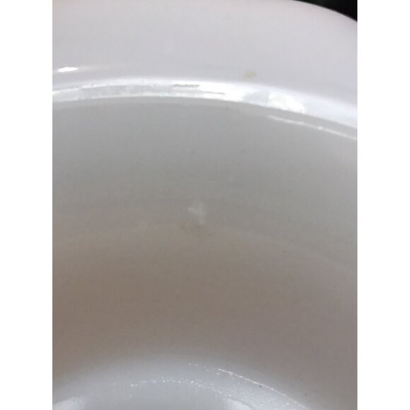 EUC PEACH LUSTRE DIVIDED CASSEROLE DISH Fire-King 468 Milk Glass Vintage - Picture 8 of 8